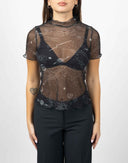 T-shirt mesh con stampa - Y2K