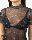 T-shirt mesh con stampa - Y2K