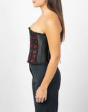 Corsetto rosso con pizzo nero - Y2K