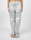 Zilverkleurige broek met relaxed fit