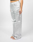 Zilverkleurige broek met relaxed fit