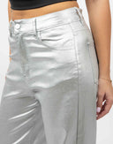 Zilverkleurige broek met relaxed fit