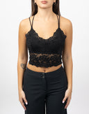 Top nero in pizzo - Y2K