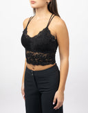 Top nero in pizzo - Y2K