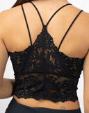 Top nero in pizzo - Y2K