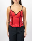 Top intimo rosso e nero - Y2K