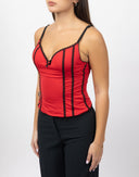 Top intimo rosso e nero - Y2K