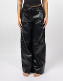 Pantaloni neri in pelle Weeday - Y2K