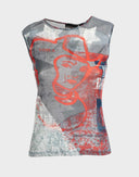 DKNY - Top colorato senza maniche anni 2000 