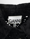 Ganni - Vestito nero corto traforato anni 2000 