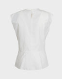 Louis Vuitton - Top bianco anni 2000 in cotone con ruches 