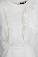 Louis Vuitton - Top bianco anni 2000 in cotone con ruches 