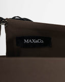 Max Mara - Vestito marrone con dettaglio nero anni 2000 