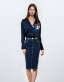 Versace Jeans Couture - Gonna pencil in denim 