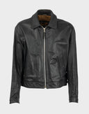 Stewart - Giubbotto in pelle nero anni '80 