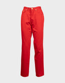 Moschino Jeans - Pantaloni rossi in cotone vita alta '80 