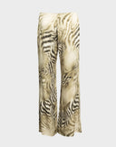 Roberto Cavalli - Pantaloni satin fantasia animalier 
