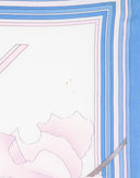 Leonard - Foulard azzurro floreale '80 