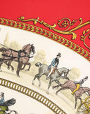 Hermes - Foulard 'La Promenade de longchamps' rosso '90 
