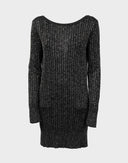 Maglione nero laminato 