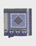 Etro - Foulard da taschino fantasia paisley blu 
