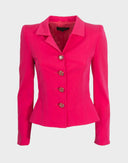 Escada - Blazer fucsia con bottoni gioiello anni 2000 