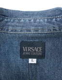 Camicia di jeans con bottoni logati 