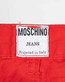 Moschino Jeans - Pantaloni rossi in cotone vita alta '80 