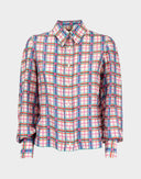 Guy Laroche - Camicia a quadri in seta anni '90 