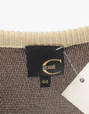 Cardigan laminato a righe 