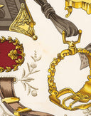 Hermes - Foulard 'Etriers' bordeaux anni '90 