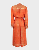 Louis Feraud - Vestito chemisier arancione anni '70 
