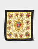 Hermes - Foulard 'Les Armes de Paris' nero anni '90 