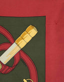 Hermes - Foulard 'Eperon d'Or' rosso anni '90 