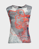 DKNY - Top colorato senza maniche anni 2000 