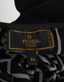Fendi - Gonna nera logata lunga anni 2000 in poliestere 
