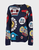 Maglione multicolore a fantasia 