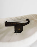 Louis Vuitton - Top bianco anni 2000 in cotone con ruches 