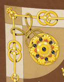 Hermes - Foulard 'Cliquetis' marrone anni '90 