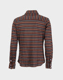 Dolce e Gabbana - Camicia marrone anni 2000 righe multicolore 