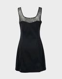 Versace Jeans Couture - Vestito nero con trasparenza 