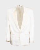 Gianni Versace - Giacca smoking bianca in lino '80 