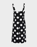 Moschino Jeans - Vestito nero a pois bianchi 