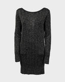Maglione nero laminato 