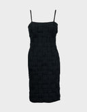 Roccobarocco - Vestito nero con intrecci 