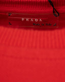 Prada - Felpa rossa da uomo in cotone 