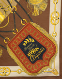 Hermes - Foulard 'Cliquetis' marrone anni '90 