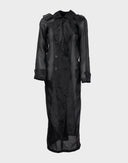 Max Mara - Trench nero in seta doppiopetto 