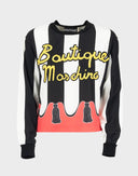 Boutique Moschino - Maglietta a righe con logo 