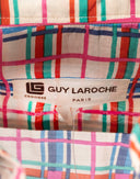 Guy Laroche - Camicia a quadri in seta anni '90 